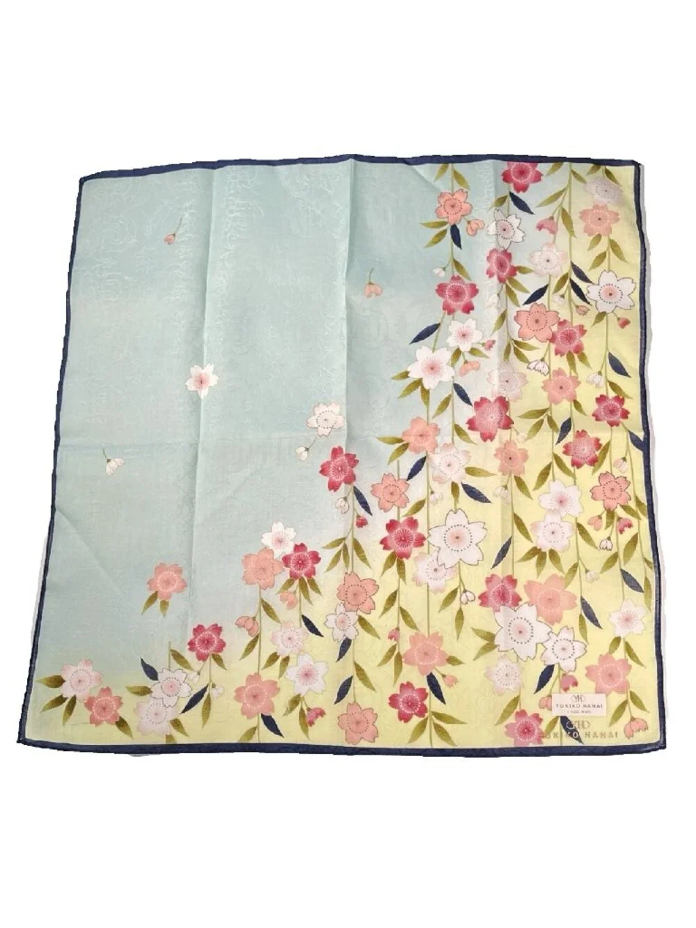 NWT Yukiko Hanai Cherry Blossom Cotton Scarf 19